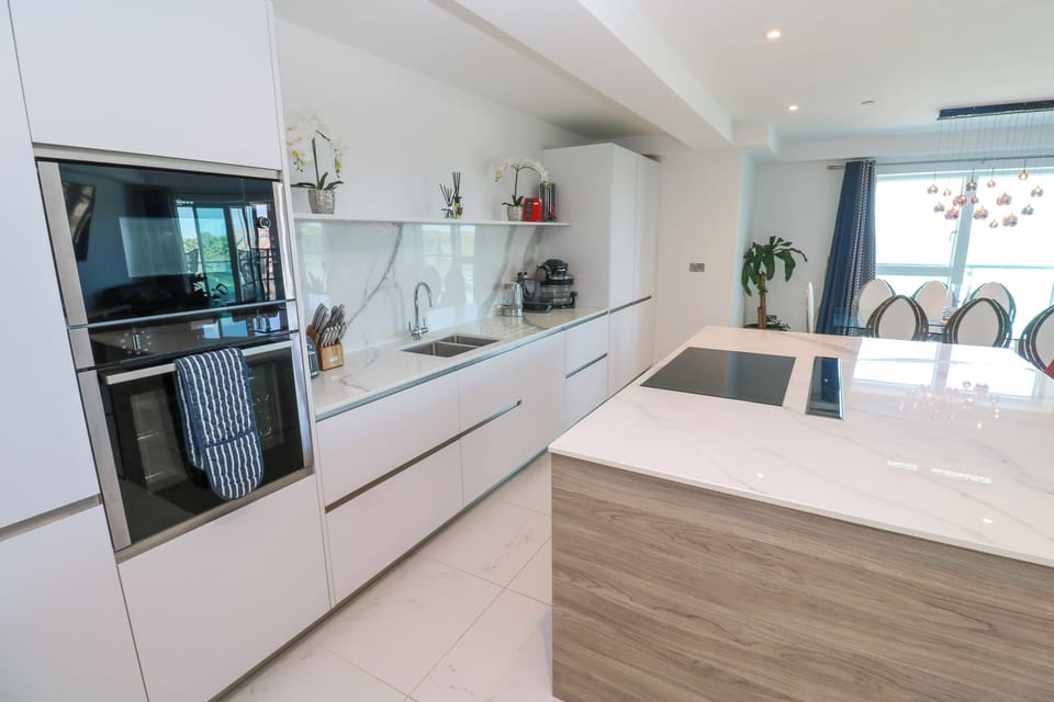 Fridge, microwave, dishwasher, electric kettle