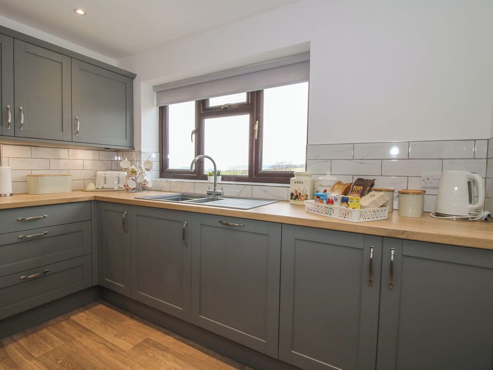 Fridge, dishwasher, electric kettle, toaster