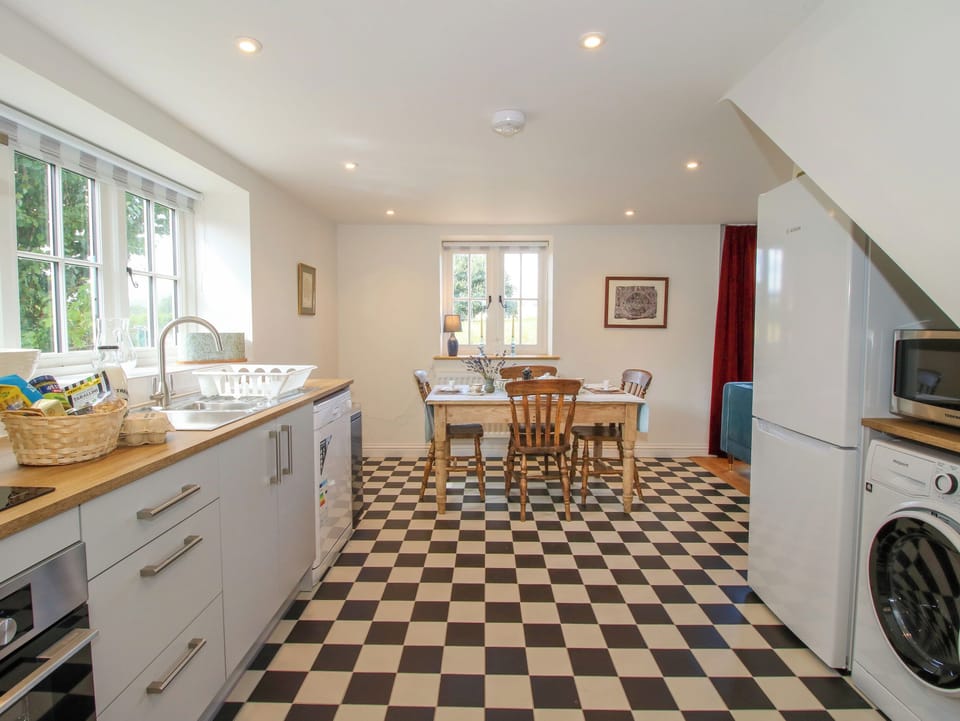 Fridge, dishwasher, electric kettle, toaster