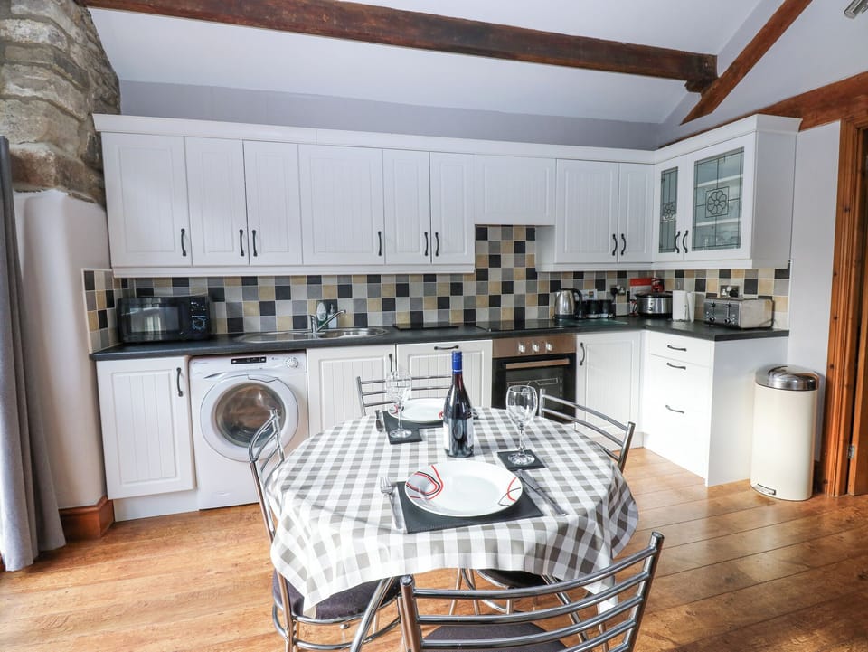 Fridge, dishwasher, electric kettle, toaster