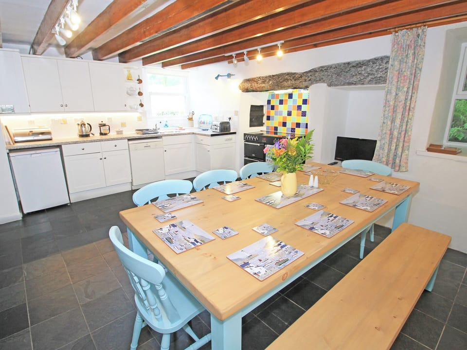 Fridge, dishwasher, electric kettle, toaster