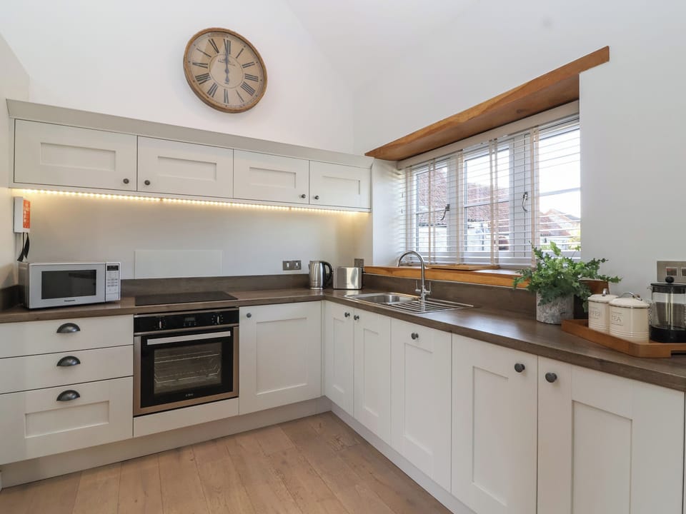 Fridge, dishwasher, electric kettle, toaster