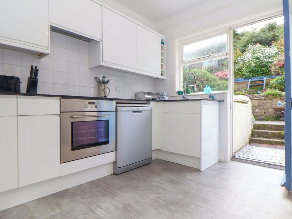 Fridge, dishwasher, electric kettle, toaster