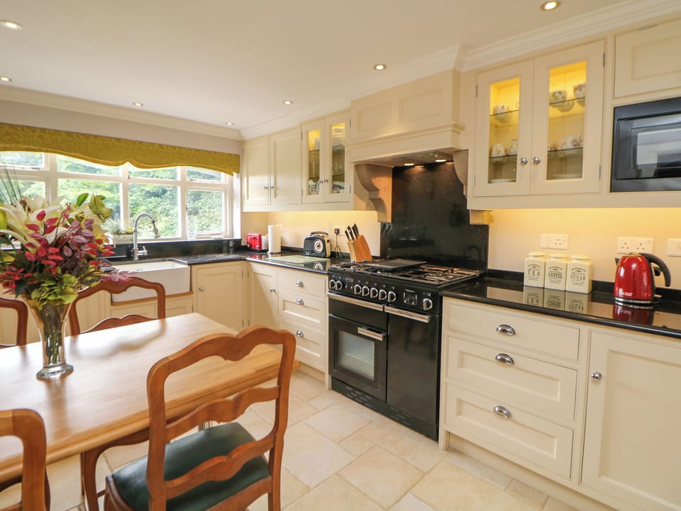 Fridge, dishwasher, electric kettle, toaster
