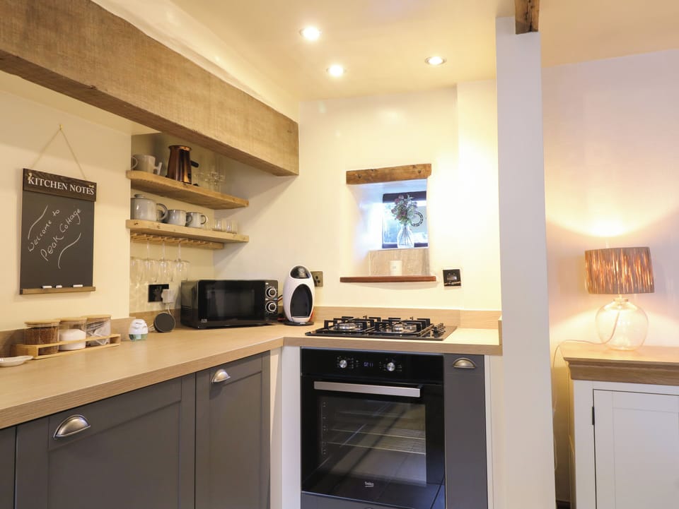 Fridge, electric kettle, toaster, cookware/dishes/utensils