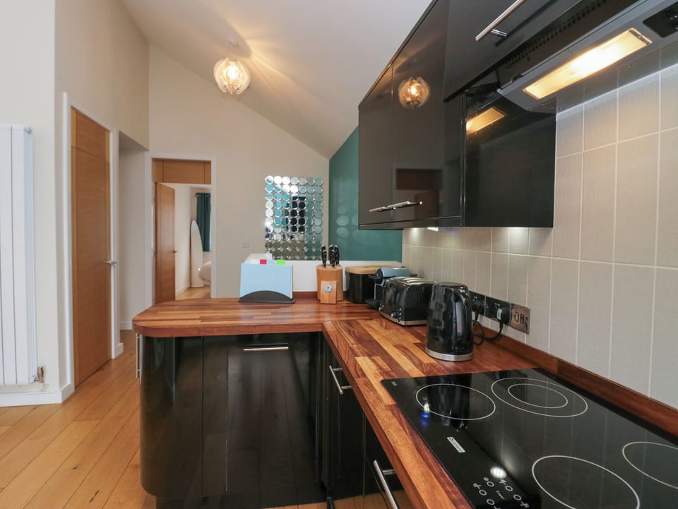 Fridge, dishwasher, electric kettle, toaster