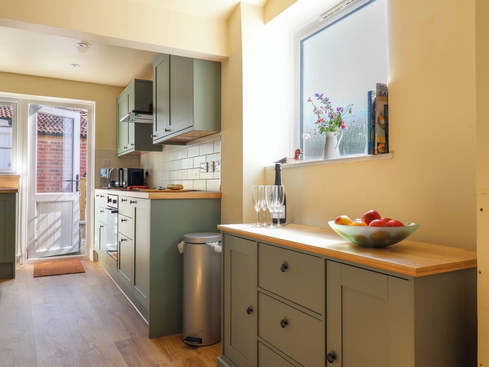 Fridge, dishwasher, electric kettle, toaster