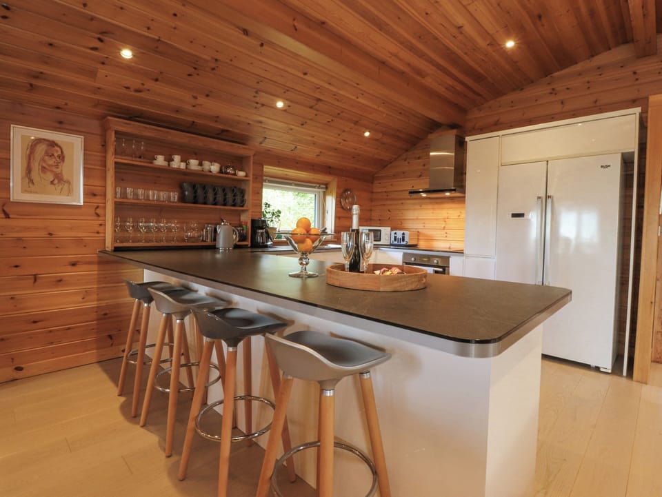 Fridge, dishwasher, electric kettle, toaster