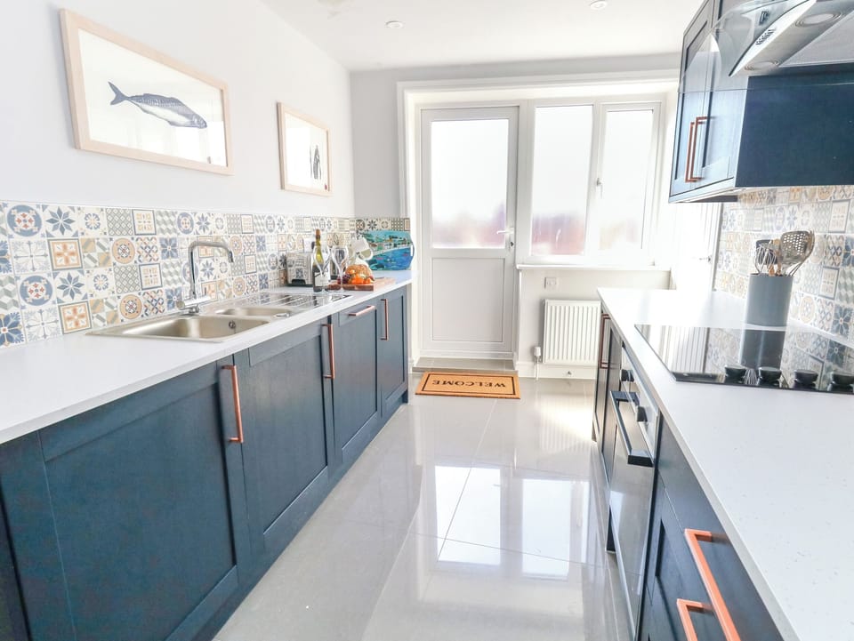 Fridge, dishwasher, electric kettle, toaster