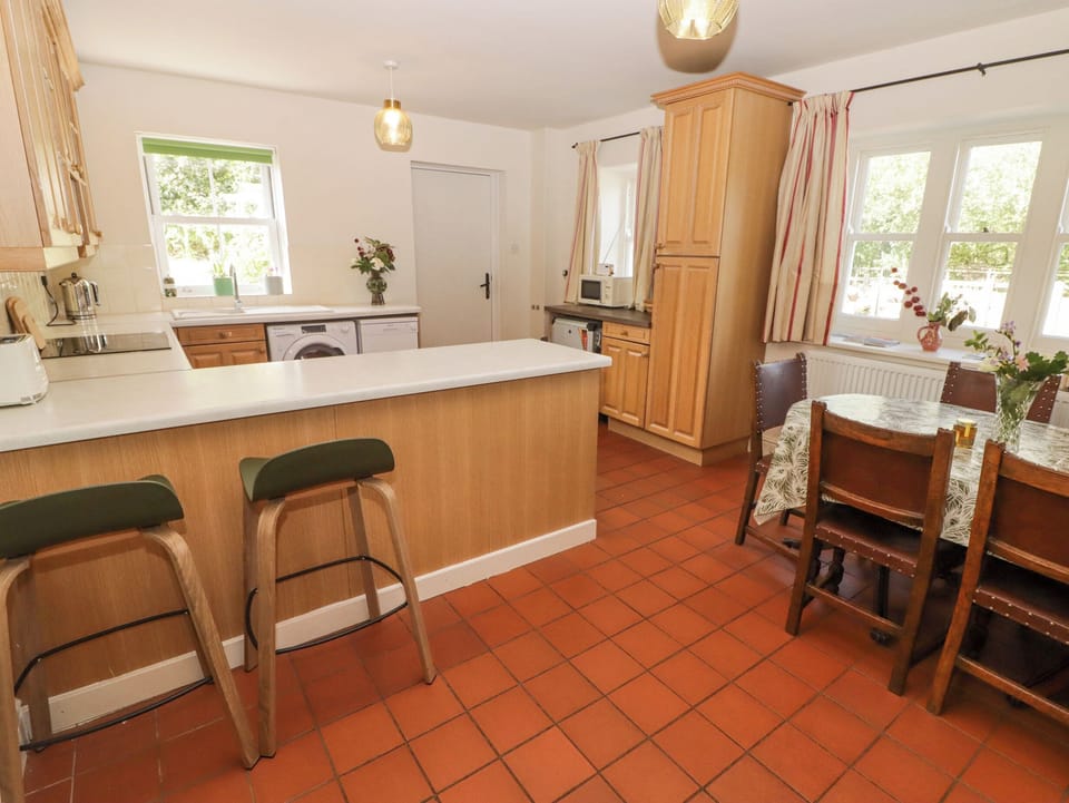 Fridge, dishwasher, electric kettle, toaster