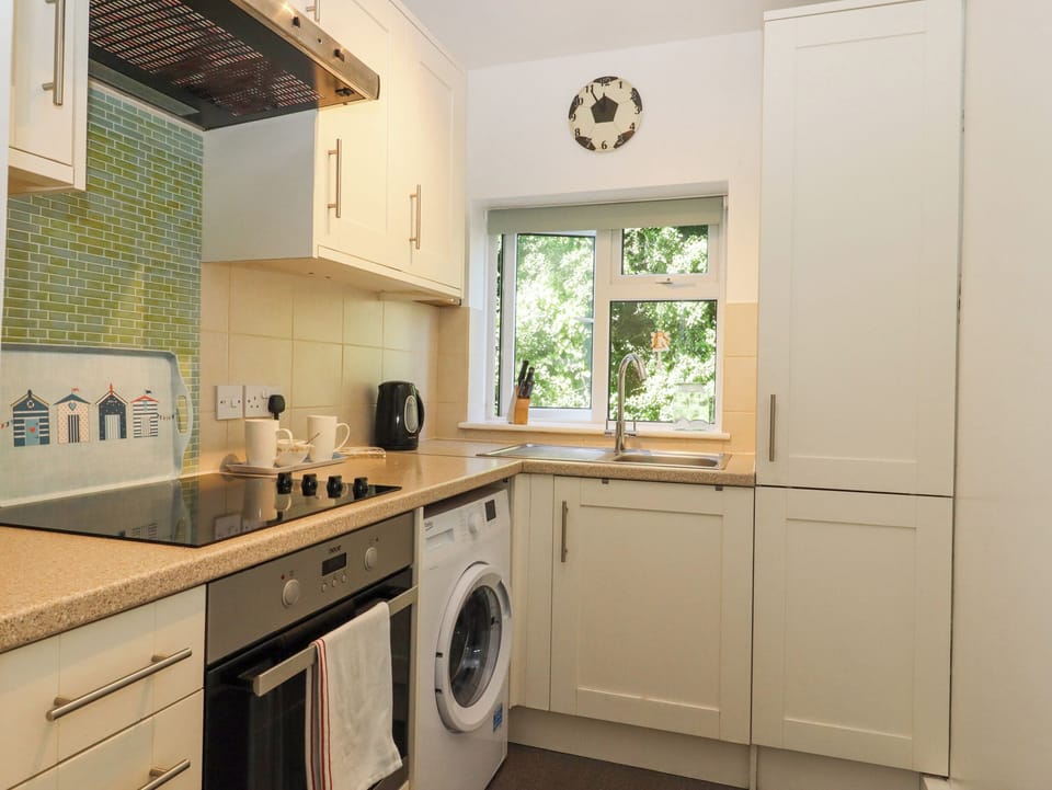 Fridge, electric kettle, toaster, cookware/dishes/utensils