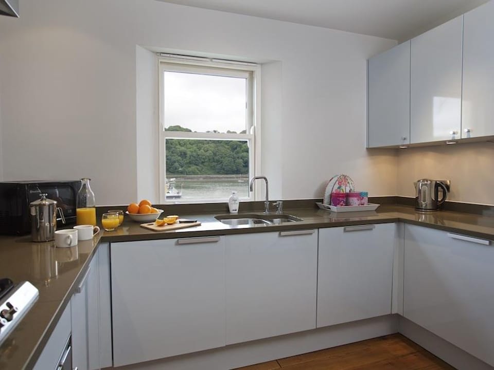 Fridge, dishwasher, cookware/dishes/utensils