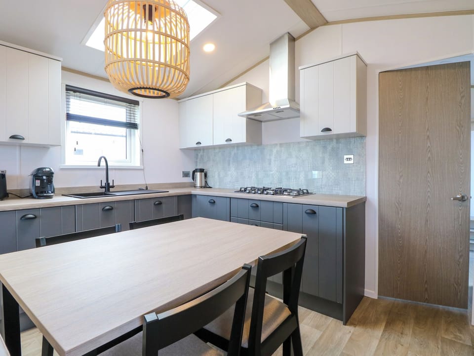 Fridge, dishwasher, electric kettle, toaster