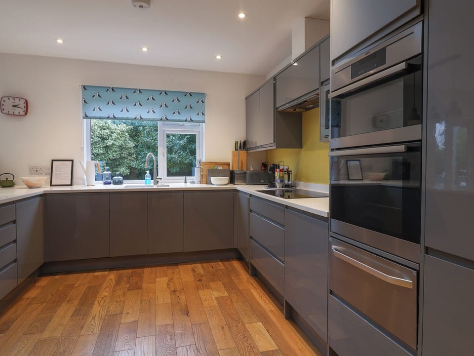 Fridge, dishwasher, electric kettle, toaster