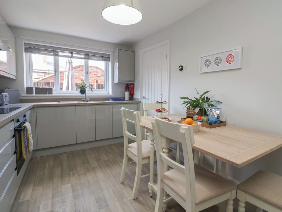 Fridge, dishwasher, electric kettle, toaster