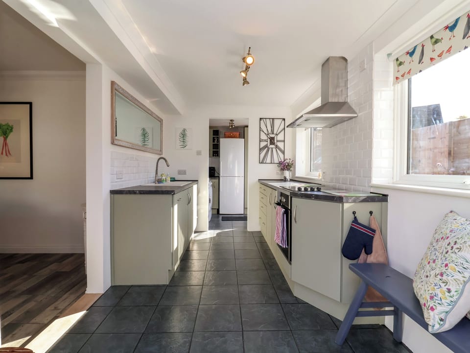 Fridge, dishwasher, electric kettle, toaster