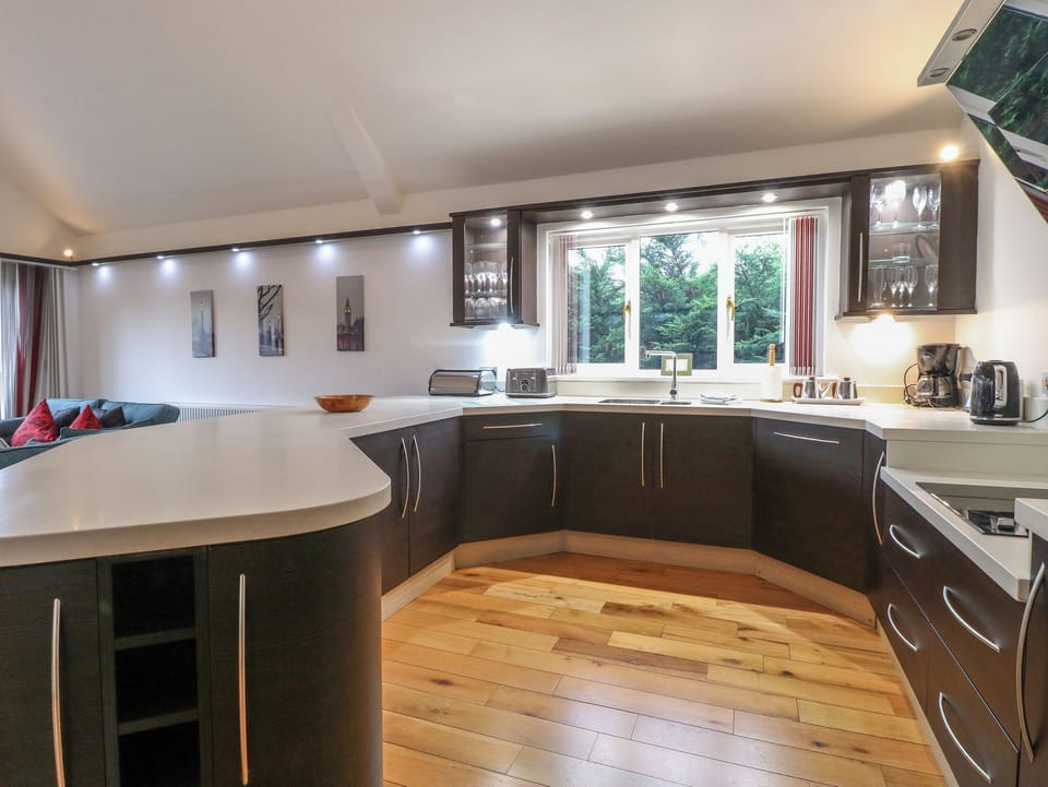 Fridge, dishwasher, electric kettle, toaster