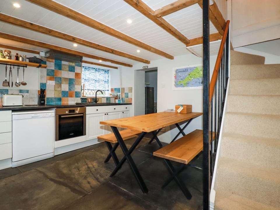 Fridge, dishwasher, electric kettle, toaster