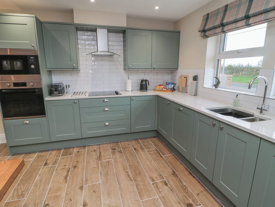 Fridge, dishwasher, electric kettle, toaster