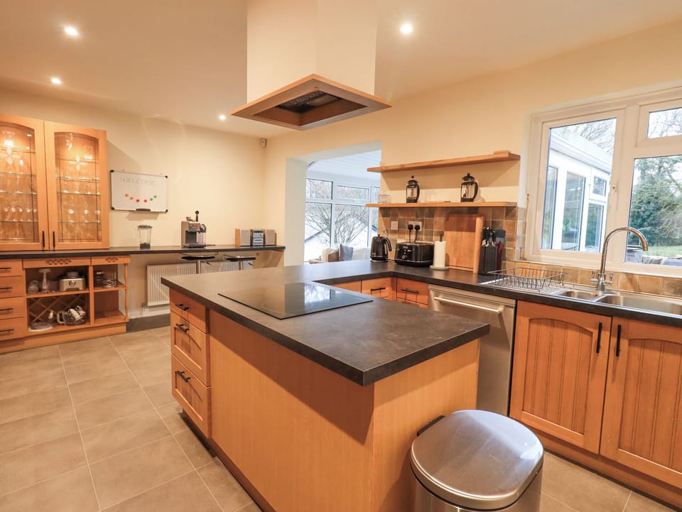 Fridge, dishwasher, electric kettle, toaster