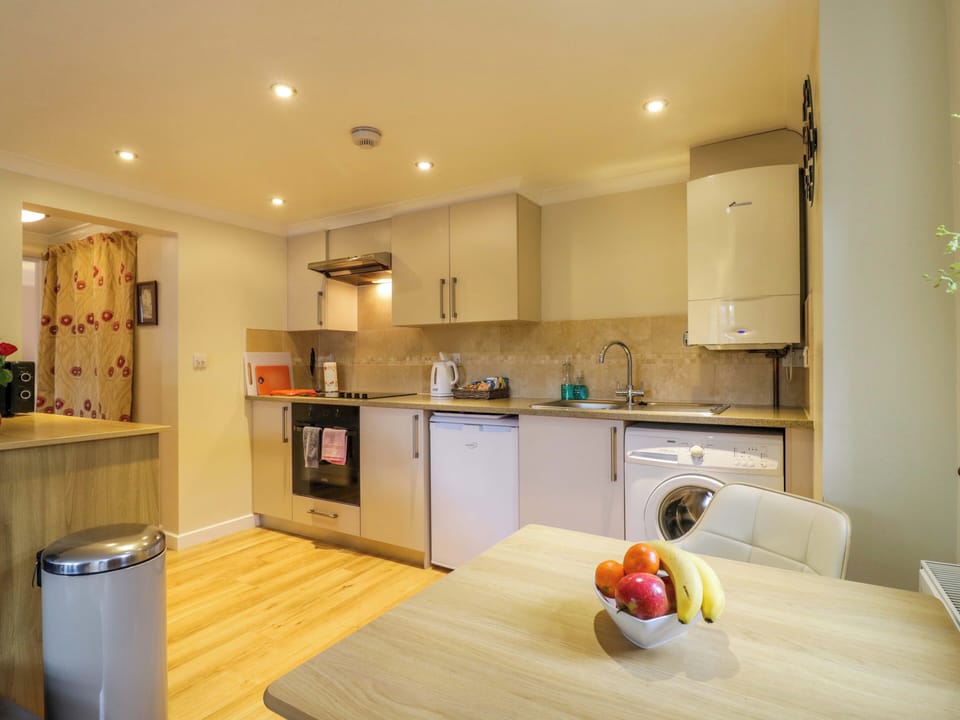 Fridge, dishwasher, electric kettle, toaster