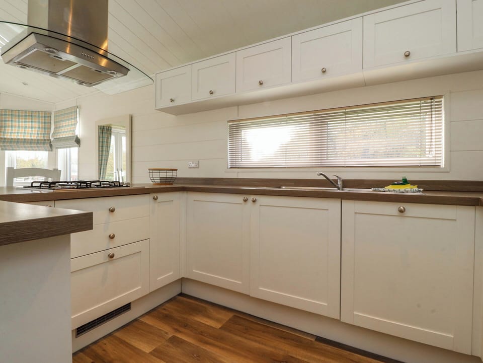 Fridge, dishwasher, cookware/dishes/utensils