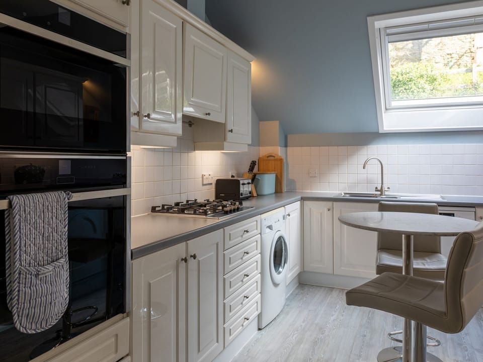 Fridge, dishwasher, cookware/dishes/utensils