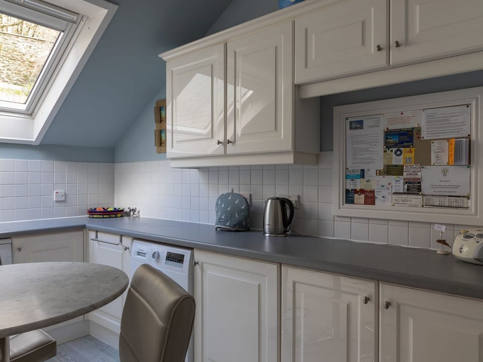 Fridge, dishwasher, cookware/dishes/utensils