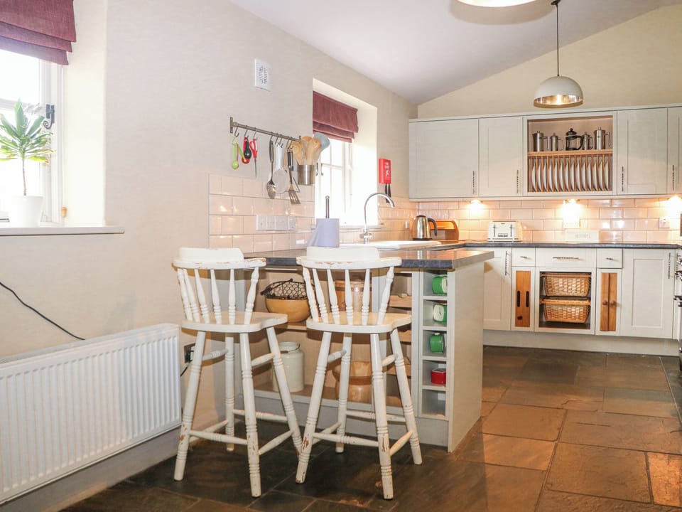 Fridge, dishwasher, electric kettle, toaster