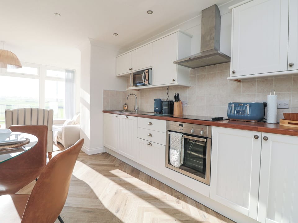 Fridge, dishwasher, electric kettle, toaster