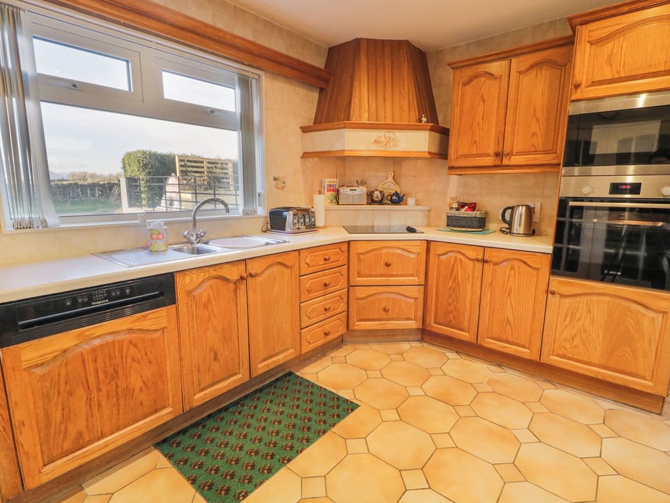 Fridge, dishwasher, electric kettle, toaster