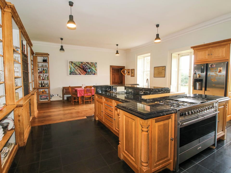 Fridge, dishwasher, electric kettle, toaster