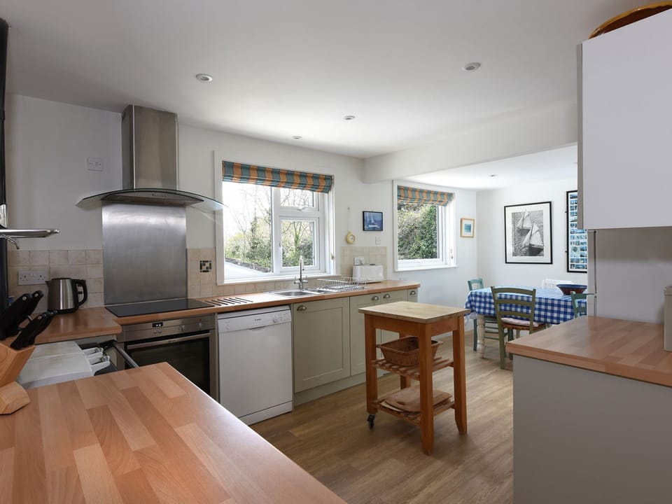 Fridge, dishwasher, electric kettle, toaster