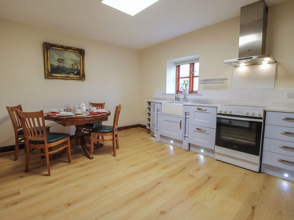 Fridge, dishwasher, electric kettle, toaster