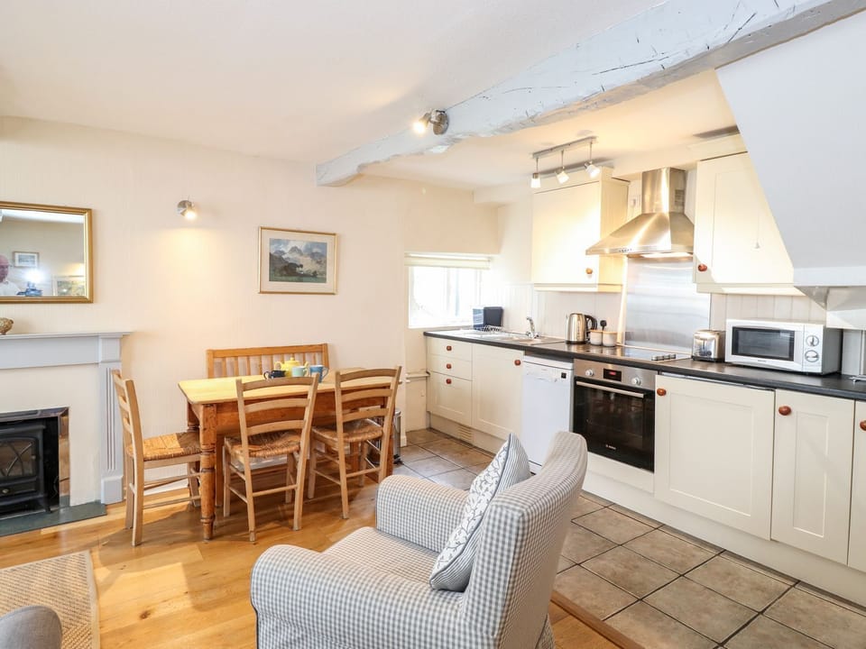 Fridge, dishwasher, electric kettle, toaster