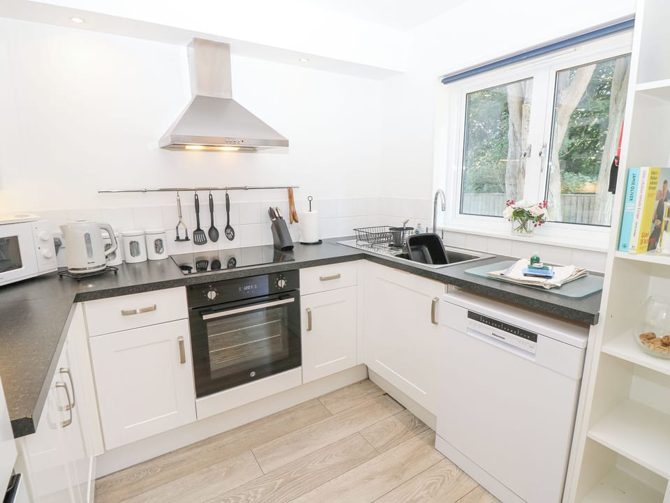 Fridge, dishwasher, electric kettle, toaster