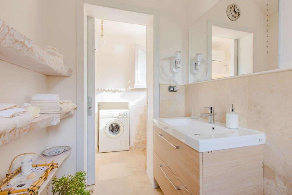 Flooring, Bathroom, Interior Design, Plumbing Fixture, Floor, Bathroom Cabinet, Bathroom Sink, Sink, Tap, Ceiling