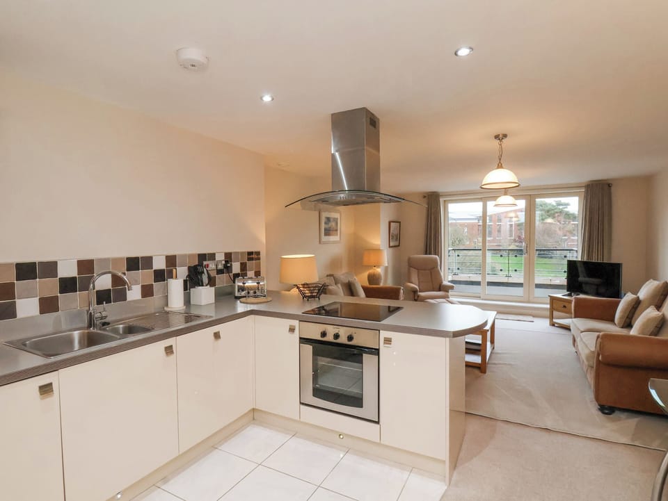 Fridge, dishwasher, electric kettle, toaster