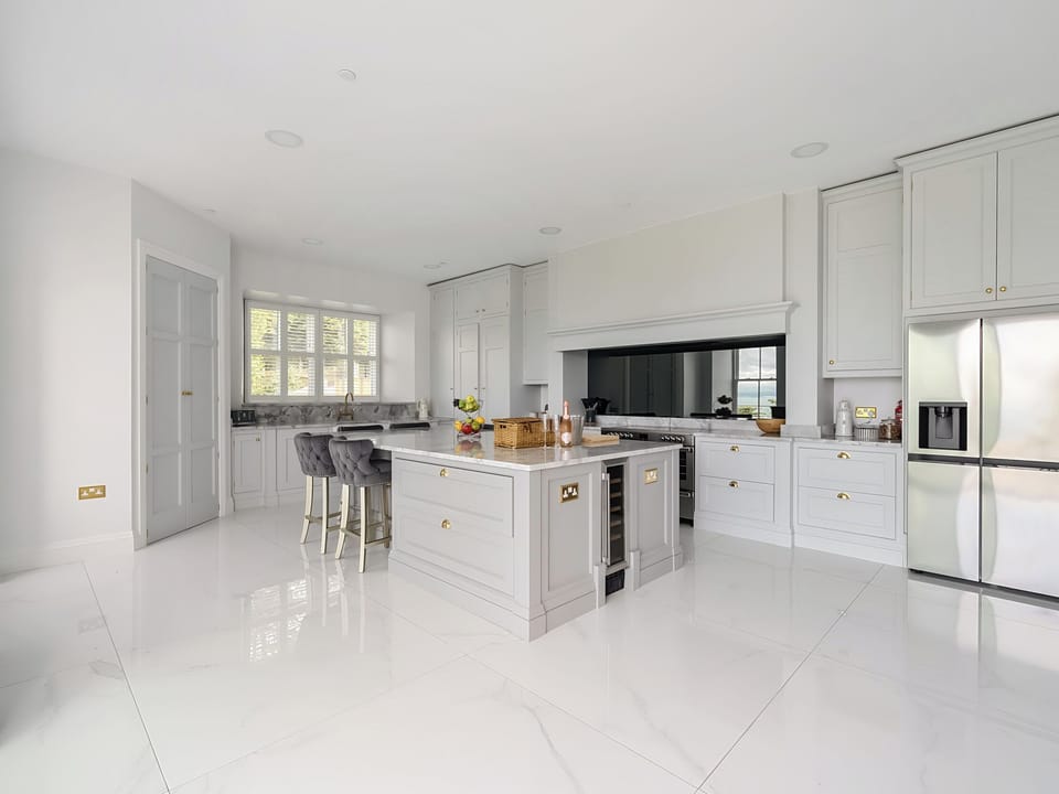 Fridge, dishwasher, electric kettle, toaster