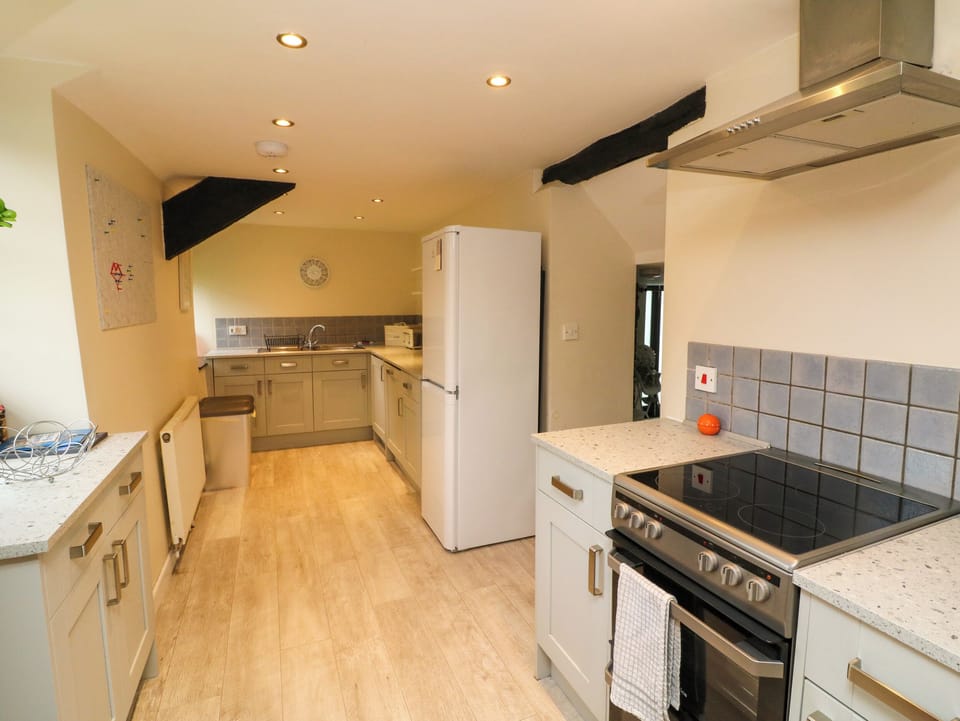 Fridge, dishwasher, electric kettle, toaster