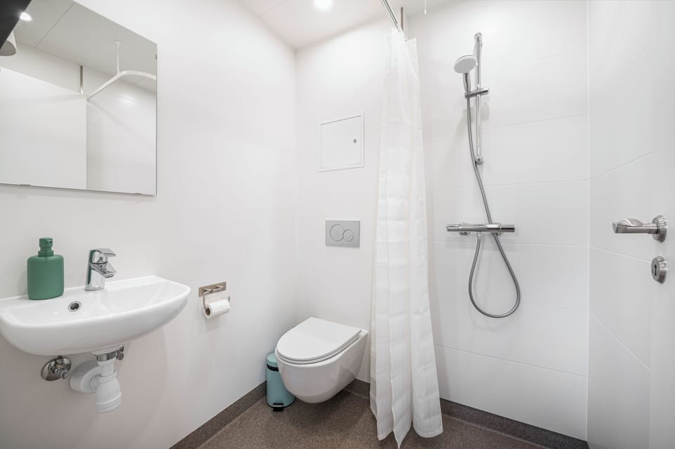 Comfort Double Room, Garden View | Bathroom | Shower, towels, soap, shampoo