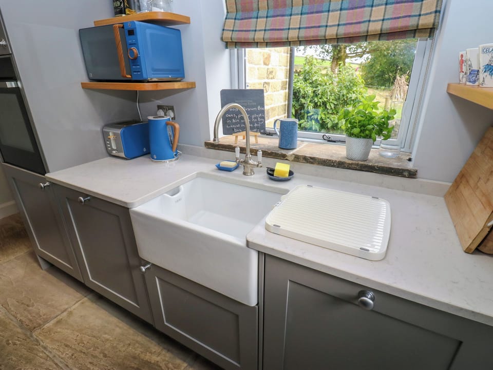 Fridge, dishwasher, electric kettle, toaster