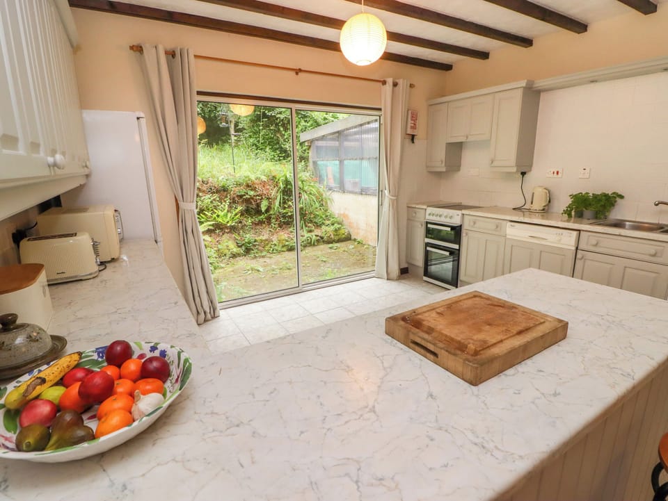 Fridge, dishwasher, electric kettle, toaster