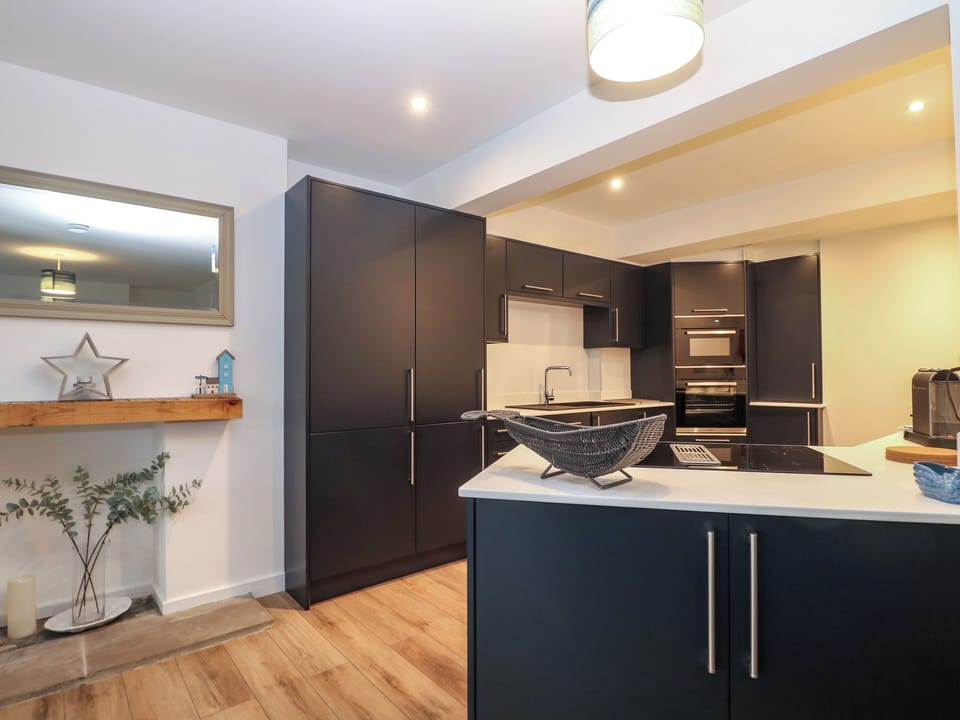 Fridge, dishwasher, electric kettle, toaster