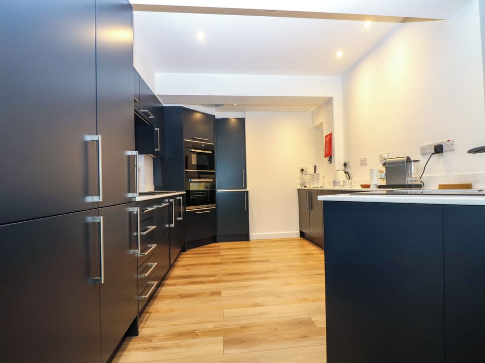Fridge, dishwasher, electric kettle, toaster