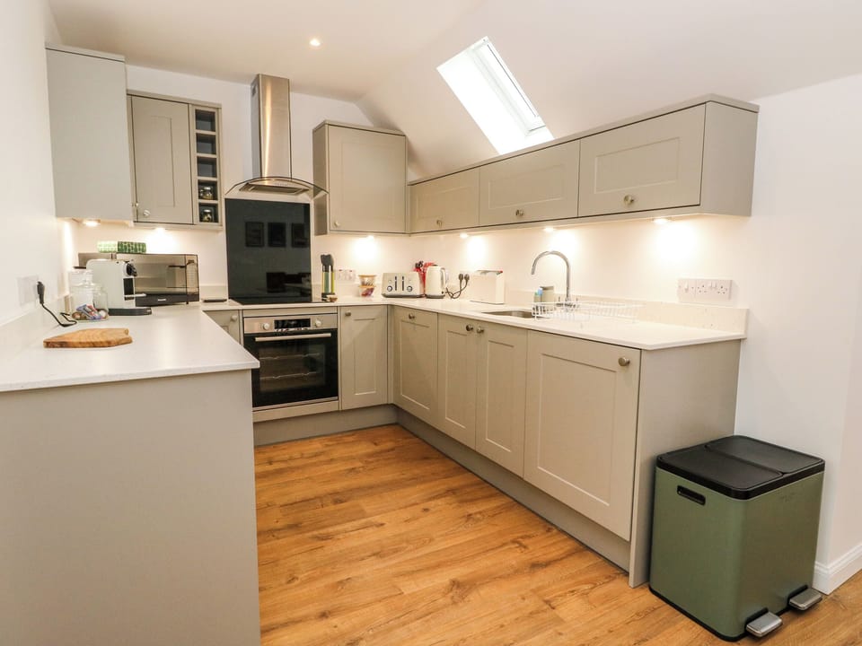 Fridge, dishwasher, electric kettle, toaster