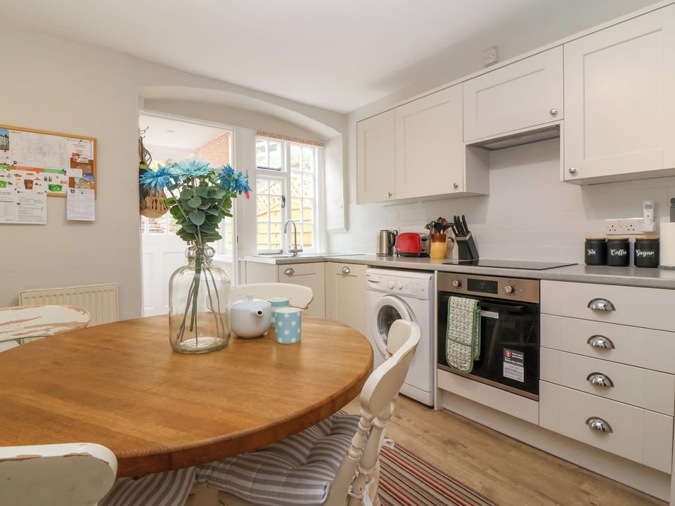 Fridge, dishwasher, electric kettle, toaster