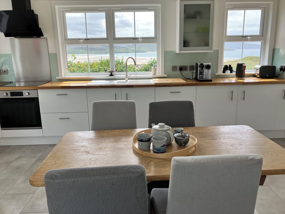Fridge, dishwasher, electric kettle, toaster