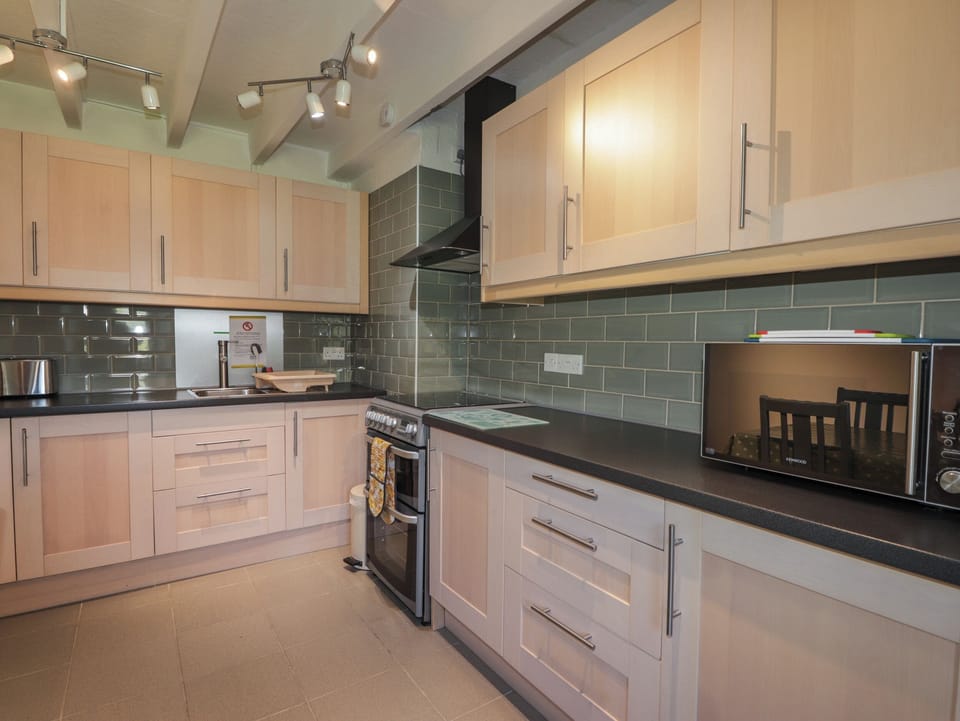 Fridge, dishwasher, electric kettle, toaster