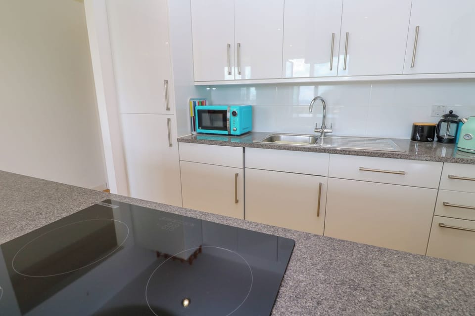 Fridge, dishwasher, electric kettle, toaster